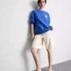 Pamuk ağırlıklı, bol kesim limon rengi sweatshirt Pamuk ağırlıklı, bol kesim limon rengi sweatshirt