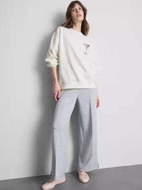 Pamuk ağırlıklı grafik desenli martini sweatshirt