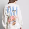 Pamuk ağırlıklı grafik desenli martini sweatshirt Pamuk ağırlıklı grafik desenli martini sweatshirt
