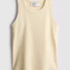 Pamuk ağırlıklı nervürlü racerback tişört