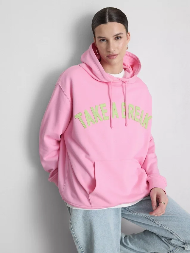 Pamuk ağırlıklı, üniversite temalı baskılı kapüşonlu sweatshirt Pamuk ağırlıklı, üniversite temalı baskılı kapüşonlu sweatshirt