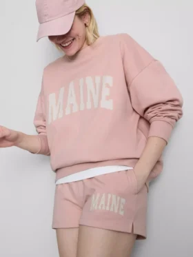 Pamuk ağırlıklı oversize Maine sweatshirt