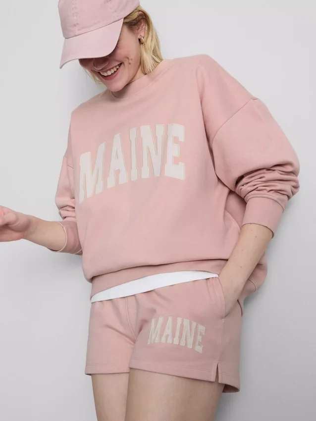 Pamuk ağırlıklı oversize Maine sweatshirt Pamuk ağırlıklı oversize Maine sweatshirt