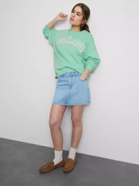 Pamuk ağırlıklı oversize Malibu sweatshirt