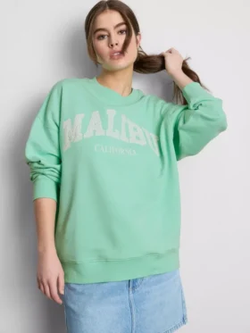 Pamuk ağırlıklı oversize Malibu sweatshirt