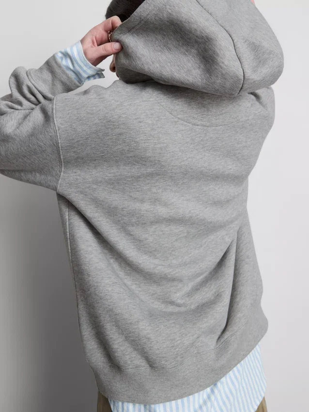 Pamuk karışımlı desenli kapüşonlu sweatshirt Pamuk karışımlı desenli kapüşonlu sweatshirt