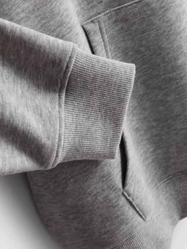 Pamuk karışımlı desenli kapüşonlu sweatshirt Pamuk karışımlı desenli kapüşonlu sweatshirt