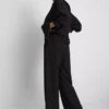 Pamuk karışımlı geniş paça pantolon Pamuk karışımlı geniş paça pantolon