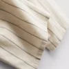 Pamuk karışımlı çizgili geniş paça pantolon Pamuk karışımlı çizgili geniş paça pantolon