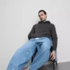 Pamuk karışımlı kapüşonlu kazak Pamuk karışımlı kapüşonlu kazak
