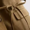 Pamuk karışımlı, kemerli safari blazer Pamuk karışımlı, kemerli safari blazer