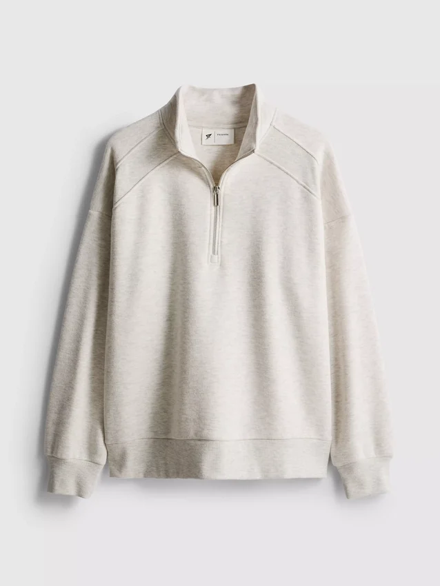 Pamuk karışımlı yarım fermuarlı sweatshirt Pamuk karışımlı yarım fermuarlı sweatshirt