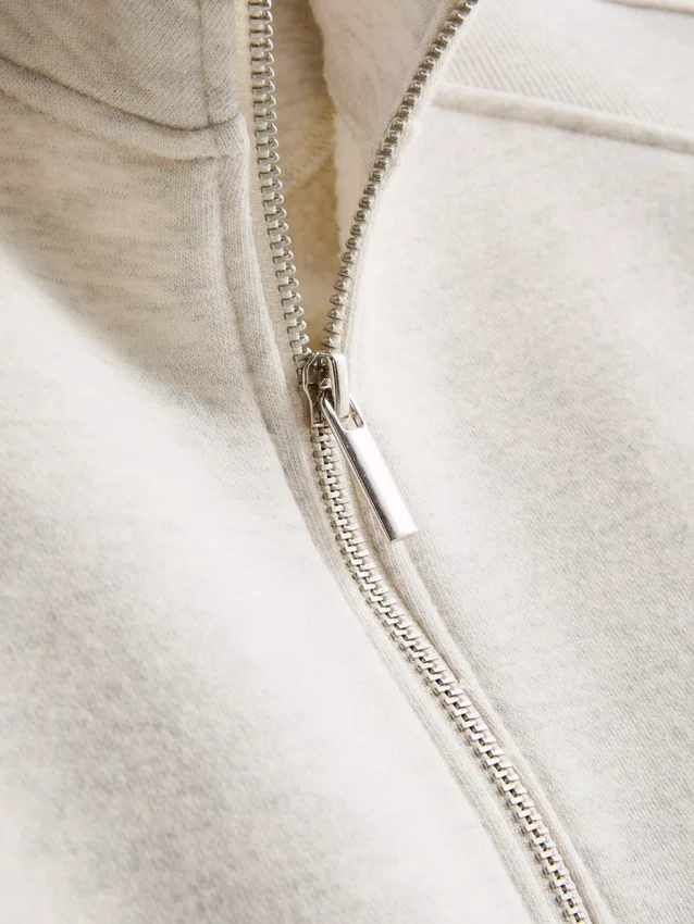 Pamuk karışımlı yarım fermuarlı sweatshirt Pamuk karışımlı yarım fermuarlı sweatshirt