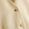 Pamuk karışımlı, özel dikim kısa kollu blazer ceket Pamuk karışımlı, özel dikim kısa kollu blazer ceket