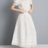 Pamuklu broderie midi etek Pamuklu broderie midi etek