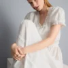 Pamuklu broderie midi etek Pamuklu broderie midi etek