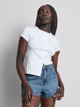 Pamuklu denim A kesim şort