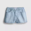 Pamuklu denim A kesim şort Pamuklu denim A kesim şort
