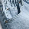 Pamuklu denim A kesim şort Pamuklu denim A kesim şort