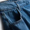 Pamuklu denim asimetrik sargılı etek-şort Pamuklu denim asimetrik sargılı etek-şort