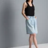 Pamuklu denim bermuda şortlar Pamuklu denim bermuda şortlar
