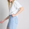 Pamuklu denim bermuda şortlar Pamuklu denim bermuda şortlar
