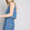 Pamuklu denim bermuda şortlar Pamuklu denim bermuda şortlar