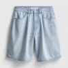 Pamuklu denim bermuda şortlar Pamuklu denim bermuda şortlar