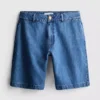 Pamuklu denim bermuda şortlar Pamuklu denim bermuda şortlar