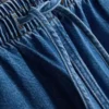 Pamuklu denim dar paça eşofman altı kot pantolon Pamuklu denim dar paça eşofman altı kot pantolon