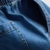 Pamuklu denim dar paça eşofman altı kot pantolon Pamuklu denim dar paça eşofman altı kot pantolon