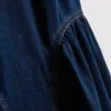 Pamuklu denim, düşük bel midi elbise Pamuklu denim, düşük bel midi elbise
