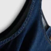 Pamuklu denim, düşük bel midi elbise Pamuklu denim, düşük bel midi elbise