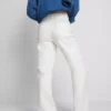 Pamuklu denim düz paça Jean Pamuklu denim düz paça Jean