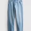 Pamuklu denim düz paça Jean Pamuklu denim düz paça Jean