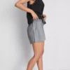 Pamuklu denim eşofman şortu Pamuklu denim eşofman şortu