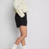 Pamuklu denim eşofman şortu Pamuklu denim eşofman şortu