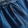 Pamuklu denim eşofman şortu Pamuklu denim eşofman şortu
