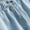 Pamuklu denim eşofman şortu Pamuklu denim eşofman şortu