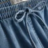 Pamuklu denim eşofman şortu Pamuklu denim eşofman şortu