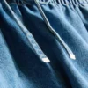Pamuklu denim eşofman şortu Pamuklu denim eşofman şortu