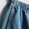 Pamuklu denim eşofman şortu Pamuklu denim eşofman şortu