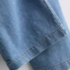 Pamuklu denim geniş paça eşofman altı Pamuklu denim geniş paça eşofman altı