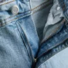 Pamuklu denim geniş paça orta bel jean Pamuklu denim geniş paça orta bel jean