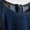 Pamuklu denim kabarık kollu mini elbise Pamuklu denim kabarık kollu mini elbise