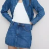 Pamuklu denim mini etek Pamuklu denim mini etek