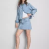 Pamuklu denim mini etek Pamuklu denim mini etek