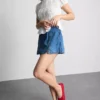 Pamuklu denim mini etek Pamuklu denim mini etek