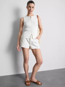 Pamuklu denim mini şort