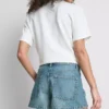 Pamuklu denim mini şort Pamuklu denim mini şort